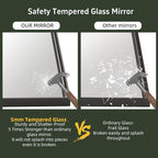 36”x 28” Black Bathroom Mirrors for Over Sink, Modern Vanity Mirror, Black Mirrors for Living Room Bedroom Hallway Decorative,Tempered Glass Hangs Vertically or Horizontally