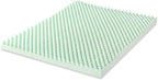 Best Price Mattress 4 Inch Egg Crate Memory Foam Mattress Topper with Calming Green Tea Infusion, CertiPUR-US Certified, Twin XL