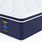 Coolvie King Size Mattress 14 Inch, Hybrid King Mattress in a Box, Medium Firm Feel, 4 Layer Premium Foam with Pocket Springs for Motion Isolation & Pressure Relieving, 100-Night Trial
