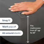 Twin 4 Piece Sheet Set - Comfy Breathable & Cooling - Ultra Soft Hotel Luxury Bedding Set w/ 8-16 Inch Deep Pockets - 1 Flat & 1 Fitted Sheet & 2 Pillowcases - Wrinkle Free and Easy Care - Charcoal