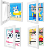 4 Pack Kids Artwork Frames Changeable 10 x 12.5 Inch Children Art Projects Kids Art Frames Front Opening Picture Display Frame, White
