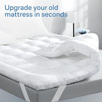 Ultra Soft Twin Mattress Topper - Cloud-Like Mattress Pad for Back Pain Relief - Breathable Cooling Material for Hot Sleepers