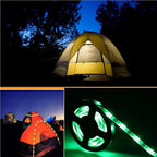 6.56 feet Battery Powered LED Strip Lights, DIY Indoor and Outdoor Decoration, Waterproof, 24 Keys Remote, 2 Pack