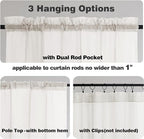Chyhomenyc Sheer Curtains 72 Inch Length 2 Panels, Short Window Curtain Drapes Semi Transparent Voile Rod Pocket Curtains for Dining Bedroom Nursery Living Room, 42W x 72L inch, Ivory
