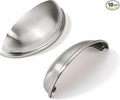 khtumeware 10 Pack 3-3/4" Drawer Pulls Brushed Satin Nickel Cabinet Cup Pulls Kitchen Hardware Cabinet Handles Drawer Handles Knobs 3-3/4 inch Hole Center