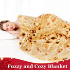 Jorbest Burritos Tortilla Throw Blanket Birthday Gifts for Adult and Kids, Realistic Tortilla Food Blanket Funny Gifts for Women Men Teen Mom Dad, 285 GSM Soft Flannel Taco Blanket (Tan, 80 inches)