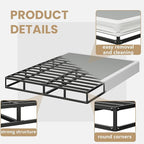Box Spring Twin Size, 7 Inch Low Profile Metal Frame Mattress Foundation, 3000 lbs Heavy Duty Boxspring with Fabric Cover, Easy Assembly, Noise Free, Non-Slip