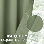 BGment Grass Green Black Out Curtains 63 Inch Long for Bedroom - Spring Style Room Decor Thermal Insulated Grommet Minimalist Window Treatments Drapes, 2 Panels, 42 x 63 Inch