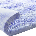 Dreamsmith 4 Inch 7-Zone Queen Memory Foam Mattress Topper, Cooling Gel Infused Foam Mattress Pad, Queen Size Bed, CertiPUR-US Certified