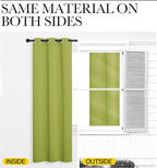 NICETOWN Fresh Green Blackout Curtains 68 inches Length for Laundry Room, 2 Panels, 42" Wide, Thermal Insulated Decoration Drapes for Office Window