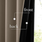 NICETOWN 100% Blackout Tan Curtains for Travel, Grommet Lightweight Portable Window Treatments Thermal Curtains Easy to Install for Living Room/Bedroom, W52 x L72, 2 Panels