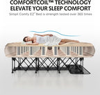 Simpli Comfy EZ Bed Twin Self-Inflating Air Mattress with Built-in Frame, Pump and Wheeled Case, Blow Up Inflatable Air Bed Perfect for Home, Guests, Travel, Vacation, Camping