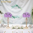 NUPTIO Flower Balls Flowers for Centerpieces: 10 Pcs 15.7 inch Diam Light Purple Artificial Rose Fake Flower Ball Arrangement Bouquet Wedding Centerpieces for Tables Wedding Centerpiece Decorations
