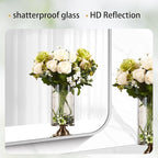 24" x 48"Bathroom Mirror, Sliver Wall Mirror with Metal Frame, Decorative Rectangular Vanity Mirror for Bedroom Bathroom Living Room Entryway (Horizontal/Vertical)