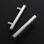 Ravinte Brushed Nickel Cabinet Handles 5 Pack 3-1/2 inchSatin Nickel Square Cabinet Pulls Silver Hardware for Kitchen Cabinets 6 inch Overall Length Stainless Steel Drawer Pulls
