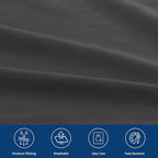 Extra Deep Pocket Queen Sheet Sets for Air Mattress - Deep Pocket Sheets Queen Size Sets - Sheets with Pocket on Side - Easily Fits Extra Deep 16 in to 24 in Pillow Top (Black)