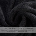 HOZY Soft Blanket Queen Size Fleece Warm Fuzzy Throw Blankets for The Bed Sofa Lightweight 350GSM Charcoal Grey 90"*90"