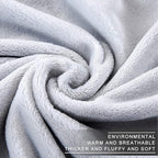 Polar Fleece Blankets King Size for The Bed Extra Soft Brush Fabric Super Warm Bed Blanket Lightweight Couch Blanket 90" x 108"(Light Gray King)