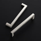 Ravinte 10 Pack 6-1/4 Inch Kitchen Square Cabinet Handles Satin Nickel Pulls Brushed Nickel Kitchen Cabinet Hardware Handles for Cupboard Drawer Pulls