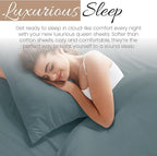 Linen Market Bed Sheets for Full Size Bed (Ocean) - Sleep Better Than Ever with These Soft and Cooling Full Sheets - Deep Pocket Fits 16" Thick Beds - 4 Piece Full Sheet Set