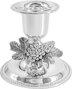 The Dreidel Company Shabbat Candlesticks Candle Holders Silver Plated, 2 Candlesticks Set (6 Sets)
