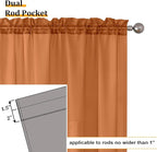 Aiyufeng Orange Sheer Curtains 63 Inch Length 2 Panels Set, Light Filtering Airy Rod Pocket Orange Window Curtain Treatment Drapes for Kitchen Bedroom Living, Each 40Wx63L Inches