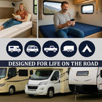 Foamma 2" x 30" x 72" Water Resistant Gel Memory Foam RV Bunk Mattress, Firm High Density Foam Base, Comfortable and Durable Polyester Cover, Truck, Camper, Travel Trailer, Made in USA!