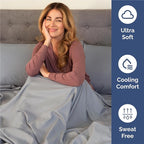 King Sheets Set 6 Piece - Includes 4 Pillowcases - Bed Sheets King Size - Soft Hotel Luxury Bedding - Cooling, Comfy, Cozy & Breathable - 1 Flat & 1 Fitted & 4 Pillowcases w/ Deep Pockets - Steel Blue