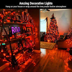 BrizLabs Orange Lights, 150 Counts 34.8ft Incandescent Halloween Lights Connectable, UL Certified Orange String Light, Mini Light Set for Indoor Outdoor Halloween Christmas Tree Party Decor