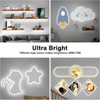 32.8ft 6500K White COB Led Strip Light with RF Remote, Dimmable Ultra Bright Daylight White COB Light Strip, Indoor Led Lights for Kitchen, Bedroom, Cabinet, 2 Rolls of 16.4ft
