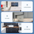 Ravinte 15 Pack Brushed Nickel Kitchen Cabinet Handles 3-3/4 Inch Cabinet Pulls Square Kitchen Hardware for Cabinet Drawer Pulls Drawer Handles Come with Screwdriver