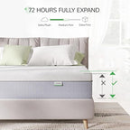 Novilla Queen Mattress, 10 Inch Gel Memory Foam Queen Size Mattress for Cool Night & Pressure Relief, Medium Plush Bed Mattresses, Bliss