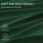 Monbix Queen Comforter Set - 7 Pieces Emerald Green Bed in a Bag Queen Bedding Sets with Comforters, All Seasons Down Alternative Comforter Bed Set with Sheets, Pillowcases & Shams
