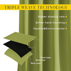 NICETOWN Room Darkening Draperies Curtains Panels - Window Treatment Thermal Insulated Solid Grommet Room Darkening Curtains/Panels/Drapes for Bedroom (Fresh Green, Set of 2, 66 by 84 Inch)