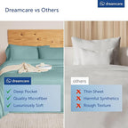 DREAMCARE King Size Sheets Set – 6 pcs Cooling Bed Sheets – up to 21” Deep Pocket King Sheet Set – 2500 Supreme Collection – Extra Soft 100% Brushed Microfiber Hotel Luxury with Side Pocket – Spa Blue