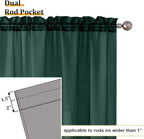 Aiyufeng Hunter Green Sheer Curtain Drapes 45 Inch Length 2 Panels for Living Room, Light Filtering Voile Green Drapes for Bedroom, Patio, Sliding Door, Each 42" W x 45" L