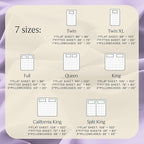 LuxClub Twin XL Sheets - Soft Twin Bed Sheets for-Boys-and-Girls-3 PC Deep Pockets Wrinkle Free-Kids-Fitted Sheets Machine Washable Hotel Bedding Silky Soft - Lavender Twin XL
