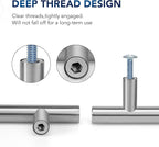 JOY DECOR 10 Pack Cabinet Handles, Brushed Nickel Cabinet Pulls, 8-3/4 in Hole Center Kitchen Cabinet Handles, Stainless Steel T Bar Handles for Dresser Drawers