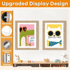 2 Pack Kids Artwork Frames Changeable 10 x 12.5 Inch Children Art Projects Kids Art Frames Front Opening Picture Display Frame, Wood