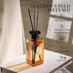 M&SENSE 6.3 oz Large Reed Diffuser Set | Cinnamon Vanilla Scent Oil Diffuser with Sticks | Hotel Collection Non-Toxic Essential Oil |for Bedroom Bathroom Living Room