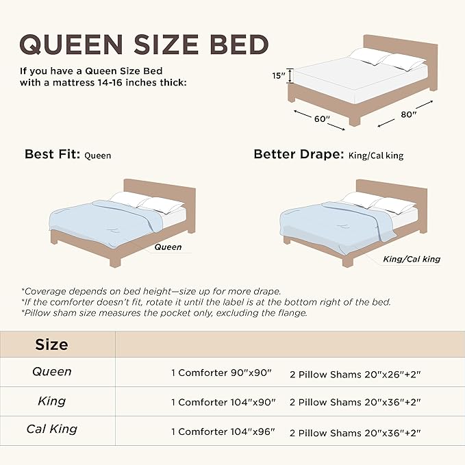 Bedsure Queen Comforter Set - Terracotta Comforter, Boho Tufted Shabby Chic Bedding for Kids, 3 Pieces Vintage Farmhouse Bed Set for All Seasons, Fluffy Soft Bedding with 2 Pillow Shams