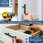 HBL' 10 Pack | 3 Inch Center to Center Matte Black Cabinet Pulls Kitchen Cabinet Handles,Made of Stainless Steel,Ideal for Cabinet,Drawer,Cupboard and Wardrobe.