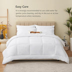 CozyLux Twin Comforter Set with Sheets White, 5 Pieces Bed in a Bag, White Comforter Twin Size, All Season Bedding Set with Stitch Quilted Comforter, Flat Sheet, Fitted Sheet, Pillowcases
