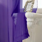 HUTO Purple Sheer Curtains 96 Inches Long for Bedroom Girls Rod Pocket Window Sheer Panels Drapes for Living Room Classroom Set of 2 Panels 52 inches Wide