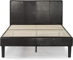 ZINUS Gerard Faux Leather Upholstered Platform Bed Frame, Mattress Foundation, Wood Slat Support, No Box Spring Needed, Easy Assembly, Twin