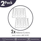 Ambesonne Turtles Window Valance Pack of 2, Illustration of Repeating Motifs of Animal Print in Assorted Tones, Rod Pocket Curtain Valances for Kitchen Bedroom, 54" X 12", Seafoam and Grey Yellow