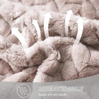 Exclusivo Mezcla Fleece King Size Blanket for Bed, 90x104 Inches Soft Cozy Jacquard Flannel Blankets, Lightweight Fuzzy Plush Warm for Winter, Camel