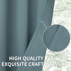 BGment Room Darkening Curtains 63 Inches Long - Grommet Thermal Insulated Drapes Window Treatment Curtains for Bedroom, 2 Panels, 52 x 63 Inch, Stone Blue