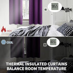 BGment Blackout Curtains - Grommet Thermal Insulated Room Darkening Bedroom and Living Room Curtains, Set of 2 Panels (52 x 108 Inch, Purple)
