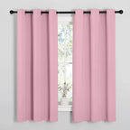 NICETOWN Room Darkening Curtains for Kitchen, Rouge Pink, Set of 2, 42 inches Wide by 50 inches Long, Window Treatment Thermal Insulated Solid Grommet Room Darkening Curtains/Drapes for Bedroom